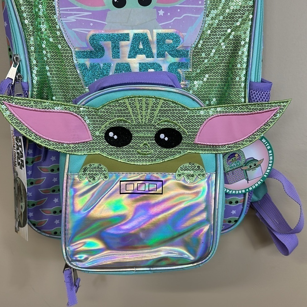 Disney Star Wars book bag with matching lunch bag - Picture 2 of 4